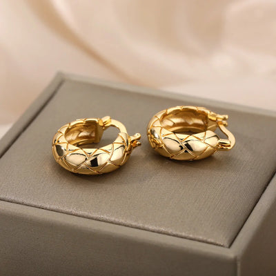 Pendientes redondos irregulares para mujer, de acero inoxidable, con forma geométrica, llamativos, para fiesta, joyería de moda, regalo, bisutería femenina