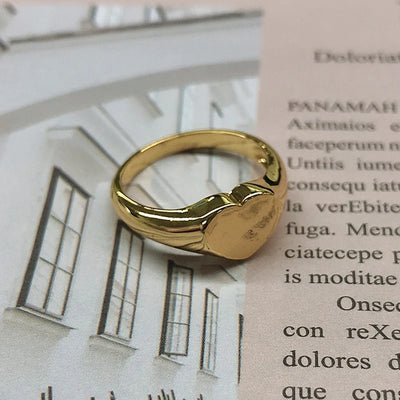 Aesthetic Vintage Sun Face Ring Stainless Steel – Punk / Gothic Couple Ring