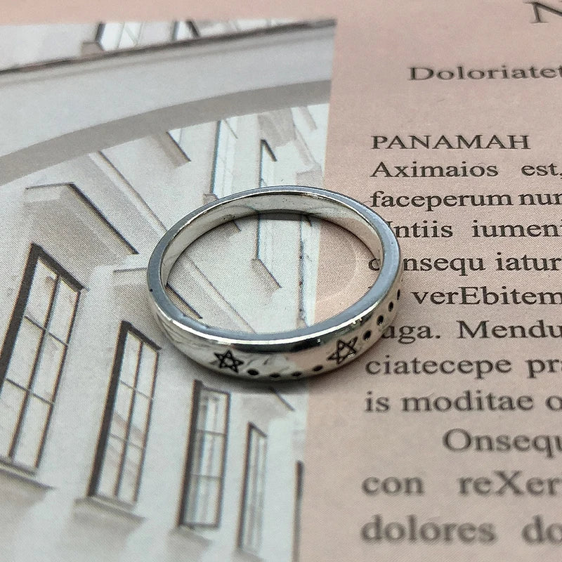 Aesthetic Vintage Sun Face Ring Stainless Steel – Punk / Gothic Couple Ring