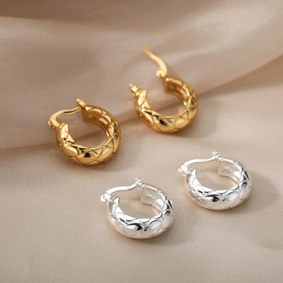Pendientes redondos irregulares para mujer, de acero inoxidable, con forma geométrica, llamativos, para fiesta, joyería de moda, regalo, bisutería femenina