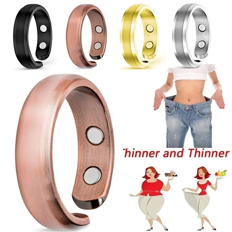 Anillo de turmalina magnética energética, joyería para el cuidado de la salud para hombres y mujeres, brazalete, producto adelgazante, anillo magnético.