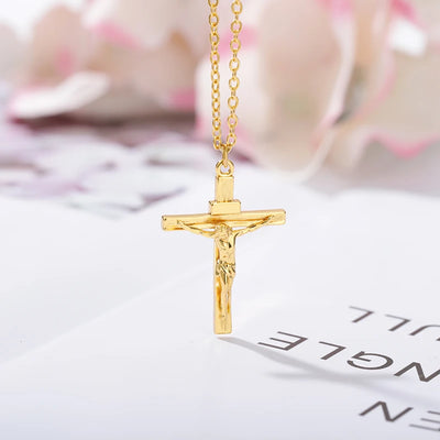 Religion Cross Necklace For Women & Men Stainless Steel Chains