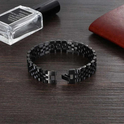 Luxury Gold‑Tone Stainless Steel Men’s Chain Link Bracelet