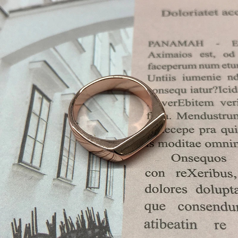 Aesthetic Vintage Sun Face Ring Stainless Steel – Punk / Gothic Couple Ring