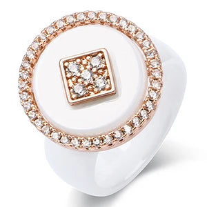 Oversize CZ Crystal Fashion Ring Stainless Steel – Chunky Never-Fade Statement Ring