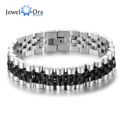 Luxury Gold‑Tone Stainless Steel Men’s Chain Link Bracelet