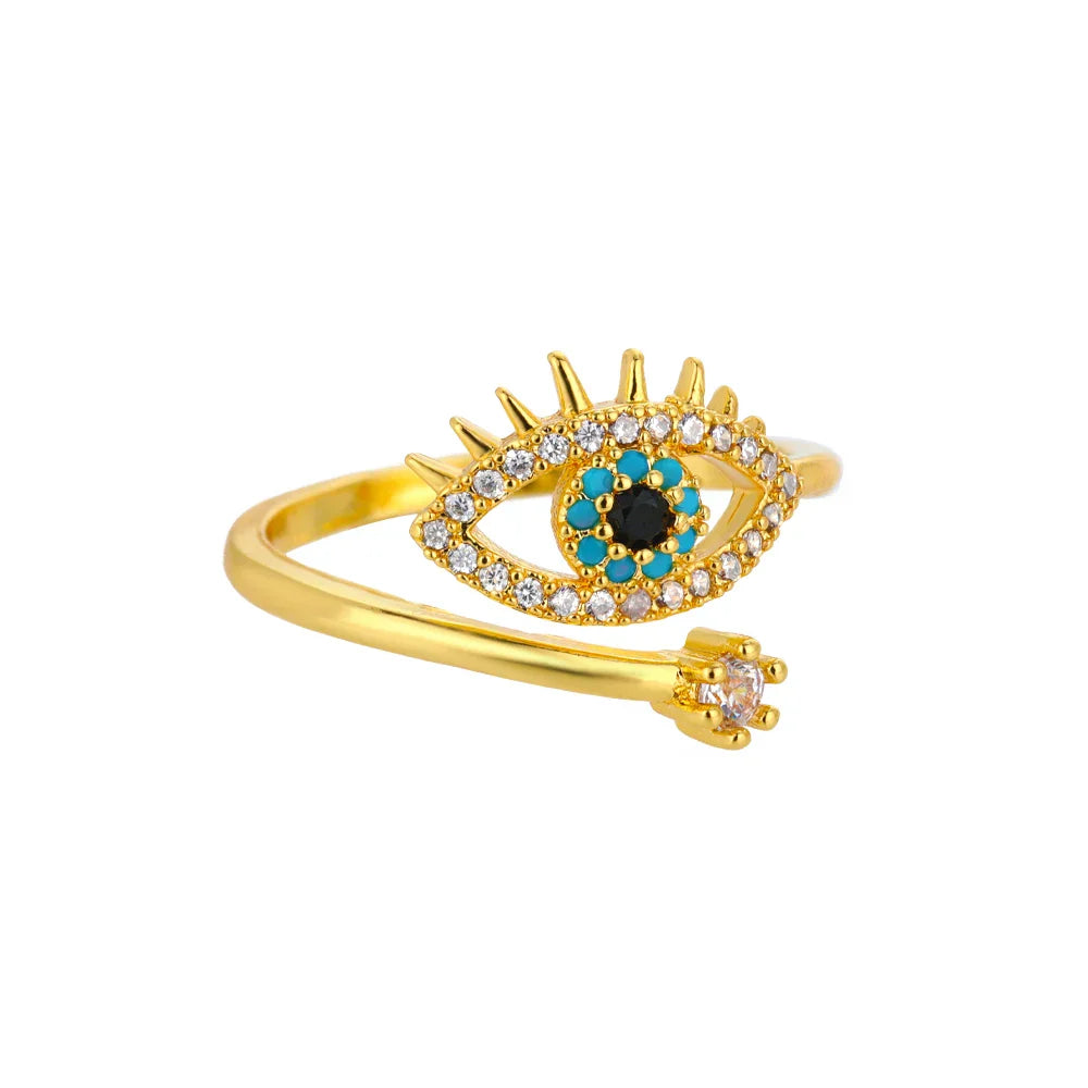 Zircon Crystal Stone Rainbow Rings For Women Stainless Steel Gold Color Wedding Couple Ring Christmas Jewelry Gift Bijoux Femme