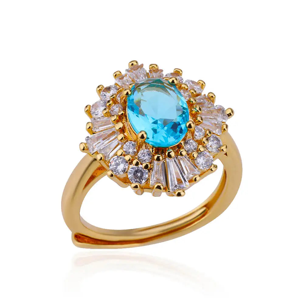 Gold-Plated Zircon Square Ring Stainless Steel – Wrapped Fashion Ring 2025
