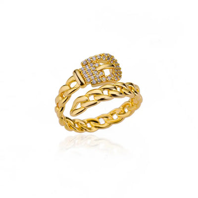 Zircon Crystal Stone Rainbow Rings For Women Stainless Steel Gold Color Wedding Couple Ring Christmas Jewelry Gift Bijoux Femme