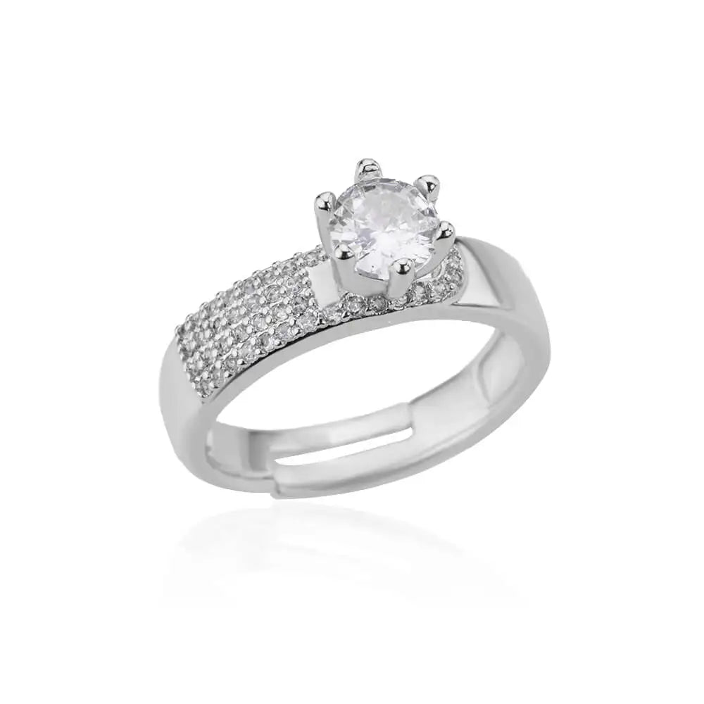 Gold-Plated Zircon Square Ring Stainless Steel – Wrapped Fashion Ring 2025