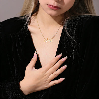 Custom Arabic Necklace Name Gold Personalized Arabic Necklace Gold uk Stainless Steel Charm Jewelry Necklace For Women Men Gifts
