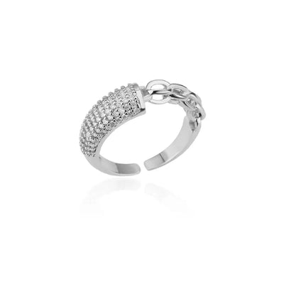 Zircon Crystal Stone Rainbow Rings For Women Stainless Steel Gold Color Wedding Couple Ring Christmas Jewelry Gift Bijoux Femme