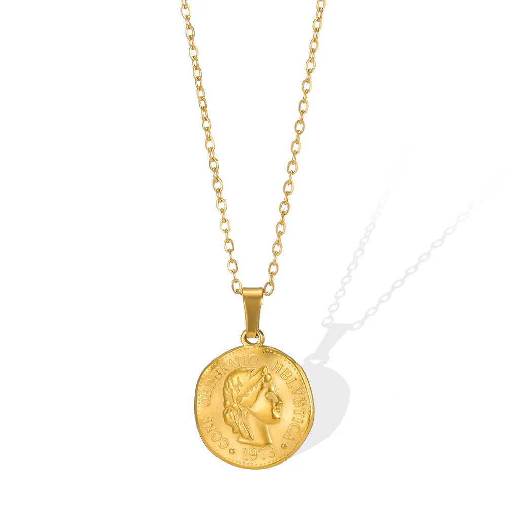 Cross Necklace For Women Classic Cross Collar Gold Color Egyptian Nile Ankh Choker Stainless Steel Chain Aesthetic Jewelry Gift