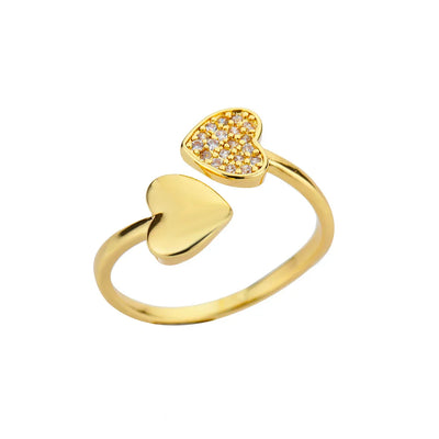 Zircon Crystal Stone Rainbow Rings For Women Stainless Steel Gold Color Wedding Couple Ring Christmas Jewelry Gift Bijoux Femme
