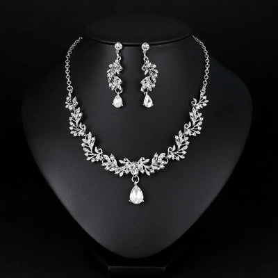 Luxury Rhinestone & Faux Pearl Bridal Jewelry Set