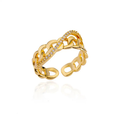 Zircon Crystal Stone Rainbow Rings For Women Stainless Steel Gold Color Wedding Couple Ring Christmas Jewelry Gift Bijoux Femme