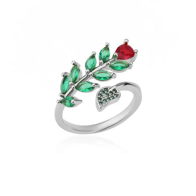 Zircon Crystal Stone Rainbow Rings For Women Stainless Steel Gold Color Wedding Couple Ring Christmas Jewelry Gift Bijoux Femme