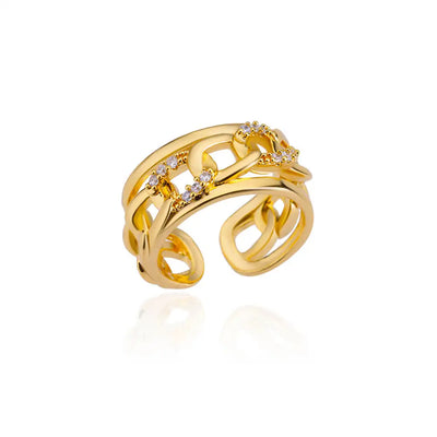 Zircon Crystal Stone Rainbow Rings For Women Stainless Steel Gold Color Wedding Couple Ring Christmas Jewelry Gift Bijoux Femme