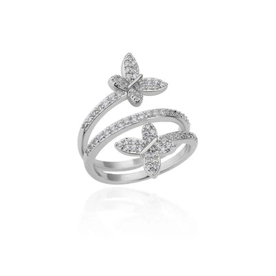 Zircon Crystal Stone Rainbow Rings For Women Stainless Steel Gold Color Wedding Couple Ring Christmas Jewelry Gift Bijoux Femme