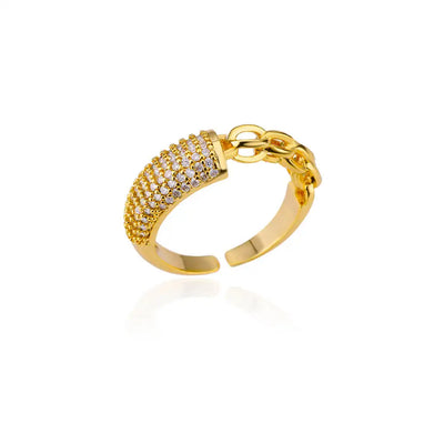 Zircon Crystal Stone Rainbow Rings For Women Stainless Steel Gold Color Wedding Couple Ring Christmas Jewelry Gift Bijoux Femme