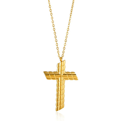 Cross Necklace For Women Classic Cross Collar Gold Color Egyptian Nile Ankh Choker Stainless Steel Chain Aesthetic Jewelry Gift