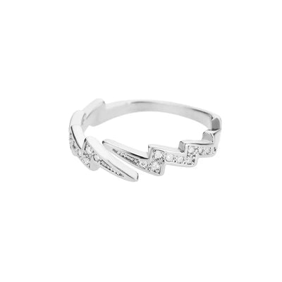 Zircon Crystal Stone Rainbow Rings For Women Stainless Steel Gold Color Wedding Couple Ring Christmas Jewelry Gift Bijoux Femme