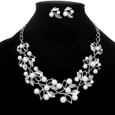 Collar con colgante de flor de perla artificial bohemia para mujer, gargantilla, joyería, regalo, venta al por mayor, envío directo, novedad