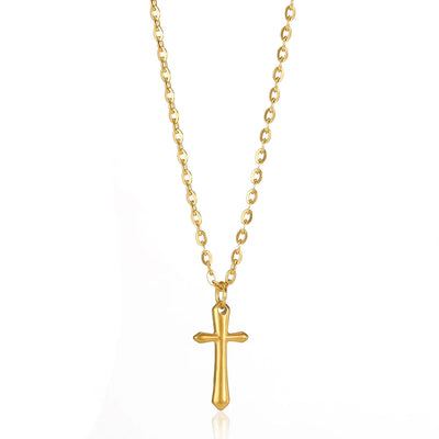 Cross Necklace For Women Classic Cross Collar Gold Color Egyptian Nile Ankh Choker Stainless Steel Chain Aesthetic Jewelry Gift