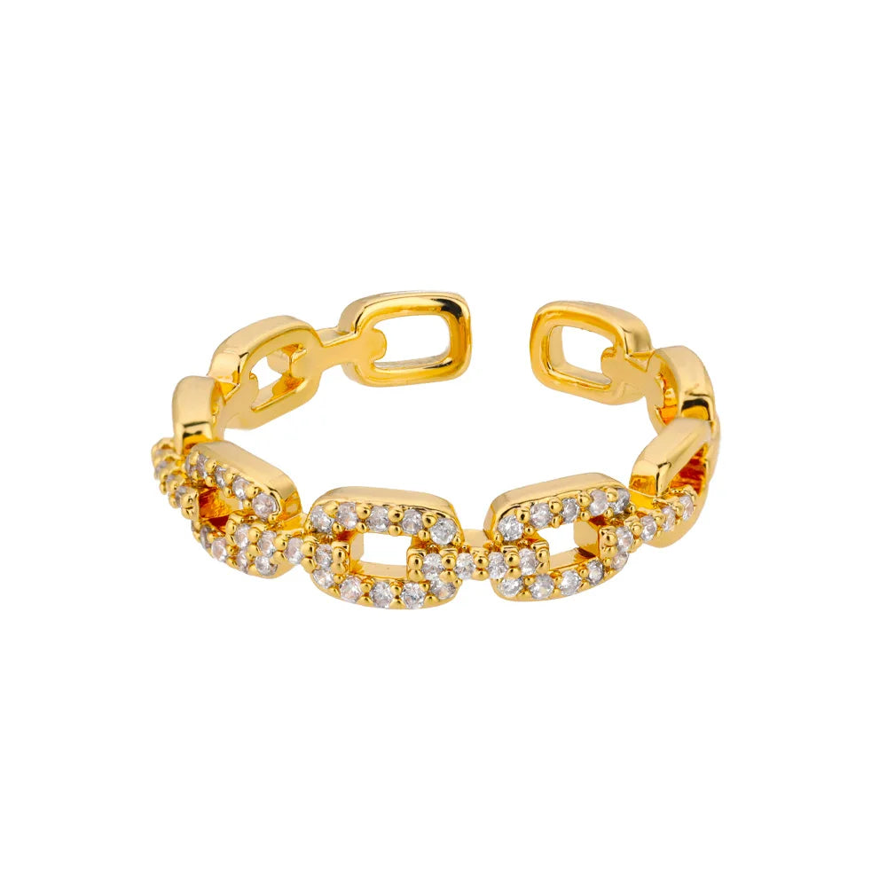 Zircon Crystal Stone Rainbow Rings For Women Stainless Steel Gold Color Wedding Couple Ring Christmas Jewelry Gift Bijoux Femme
