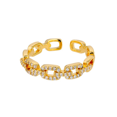 Zircon Crystal Stone Rainbow Rings For Women Stainless Steel Gold Color Wedding Couple Ring Christmas Jewelry Gift Bijoux Femme