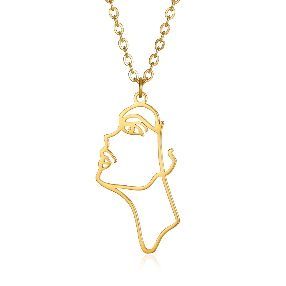 Cross Necklace For Women Classic Cross Collar Gold Color Egyptian Nile Ankh Choker Stainless Steel Chain Aesthetic Jewelry Gift