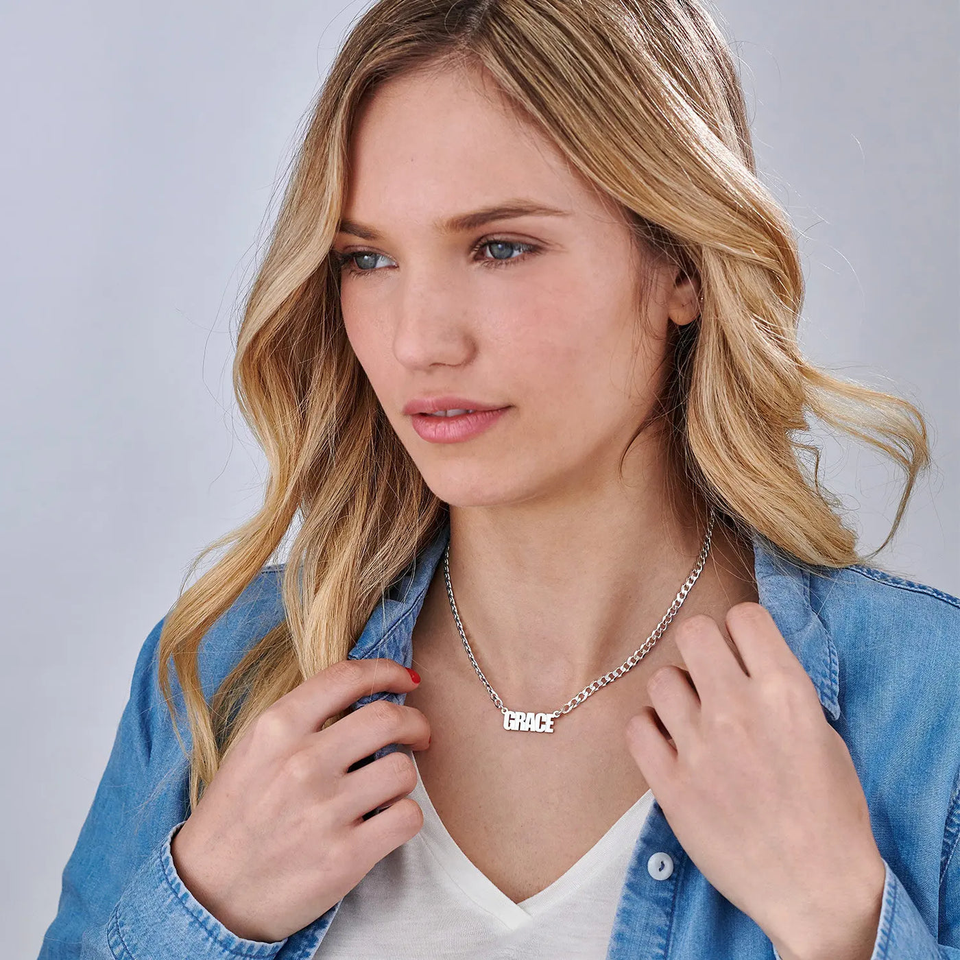 Custom Name Necklaces Pendants Women Men Stainless Steel Jewelry Cuban Chain Personalized Nameplate Choker Handmade Gifts