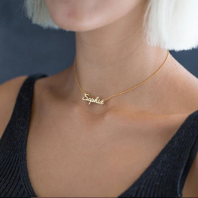 Custom Crown Name Necklace Minimalistic Pendant Logo Necklace Personalized Gifts Letter Necklace Custom Name Necklace